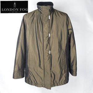 London fog "laurena" Quilted Liner Metallic Green Sz Small